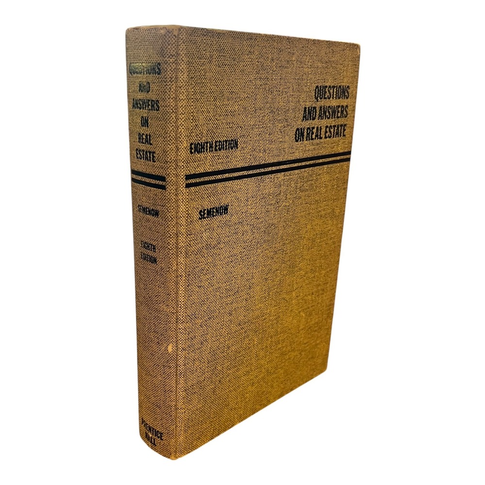 Questions and Answers on Real Estate 8th Ed Robert Semenow 1977 MCM Hardcover